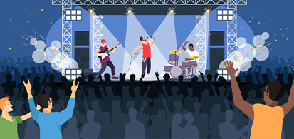 Live events performed in front of a large audience