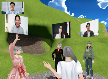 Video chat within a 3D virtual space