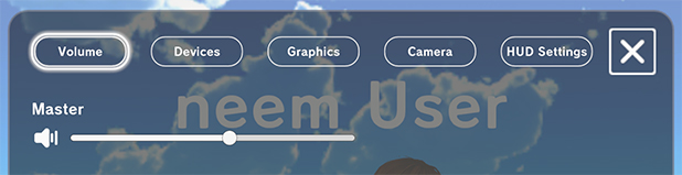 neem Browser settings menu buttons