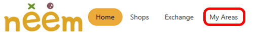 neem header navigation My Area button