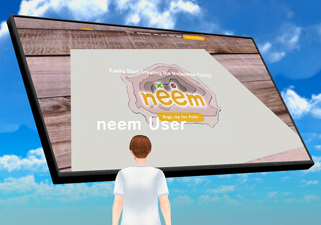 Live screen floating in the air