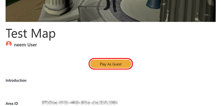 Play as guest button