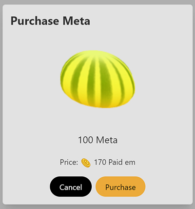 Meta proceed with purchase popup