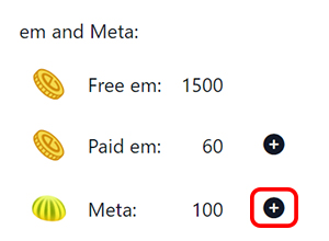 Purchase meta + button on the "My Page" page