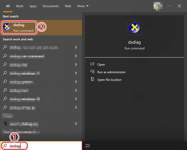 How to search for and run the DirectX Diagnostics Tool