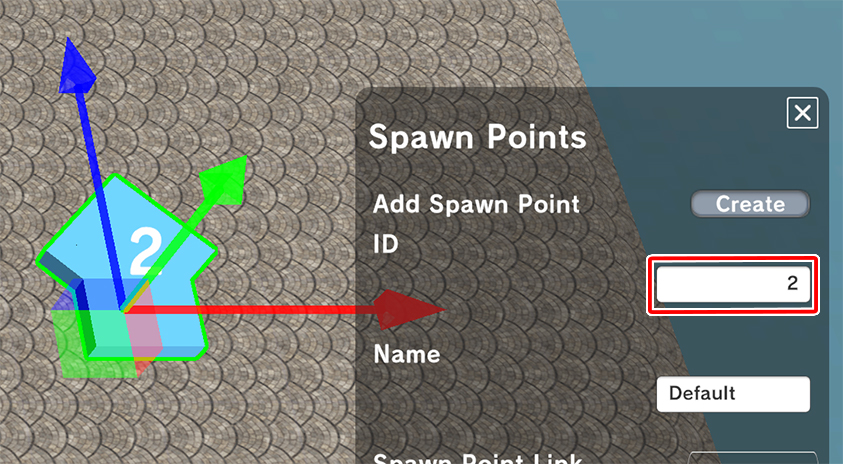 Spawn Points settings - Spawn point ID