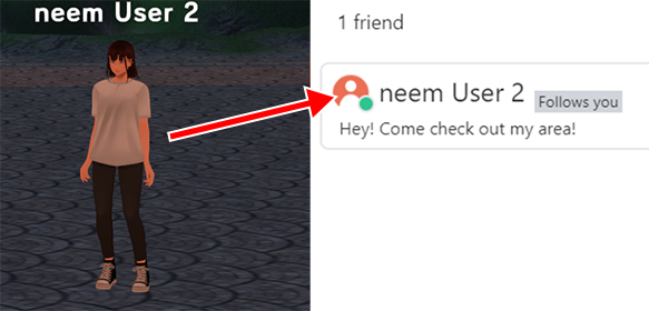 Friend online status