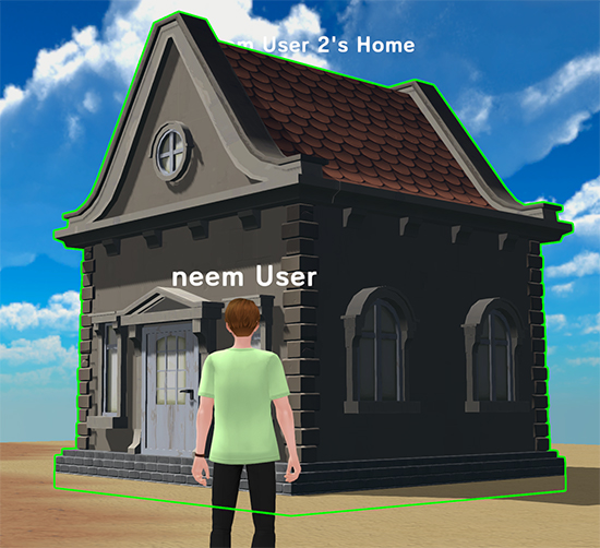 Clicking on My Home in an area