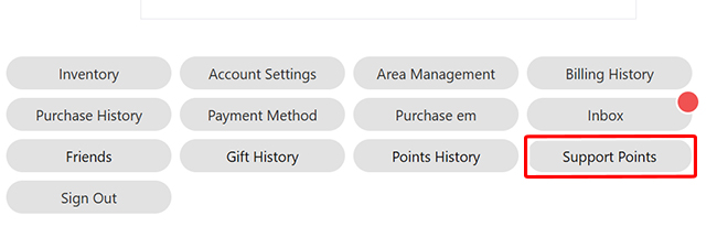 Support Points button on My Page